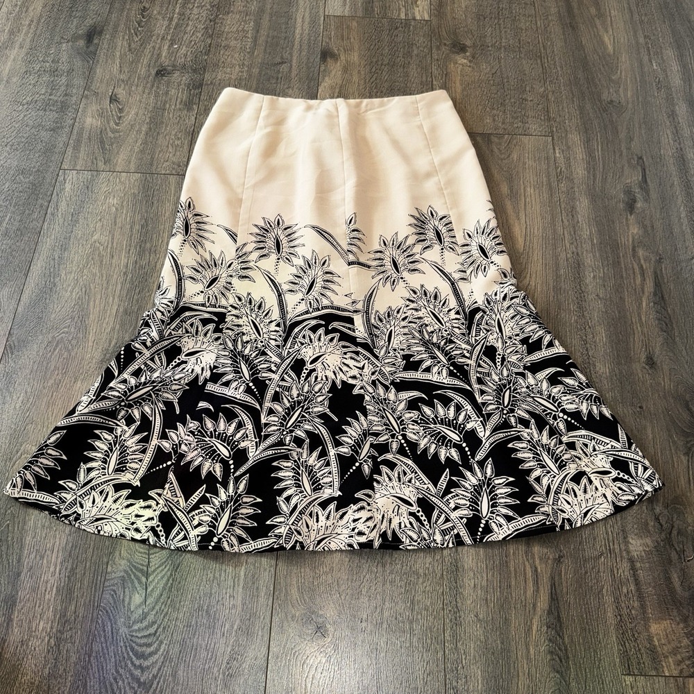 Jones Wear A Line Midi Skirt Women's Sz 4 Floral Fairycore Grunge Whimsigoth Y2k